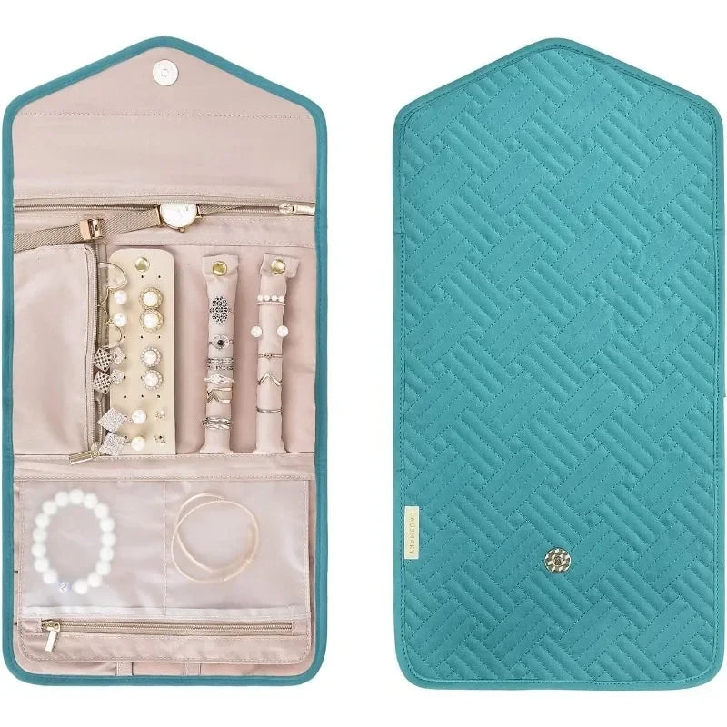 Quilted Portable Jewelry Travel Case