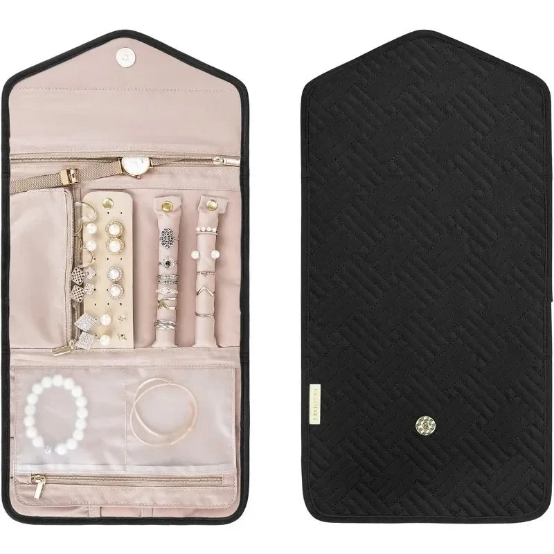 Quilted Portable Jewelry Travel Case