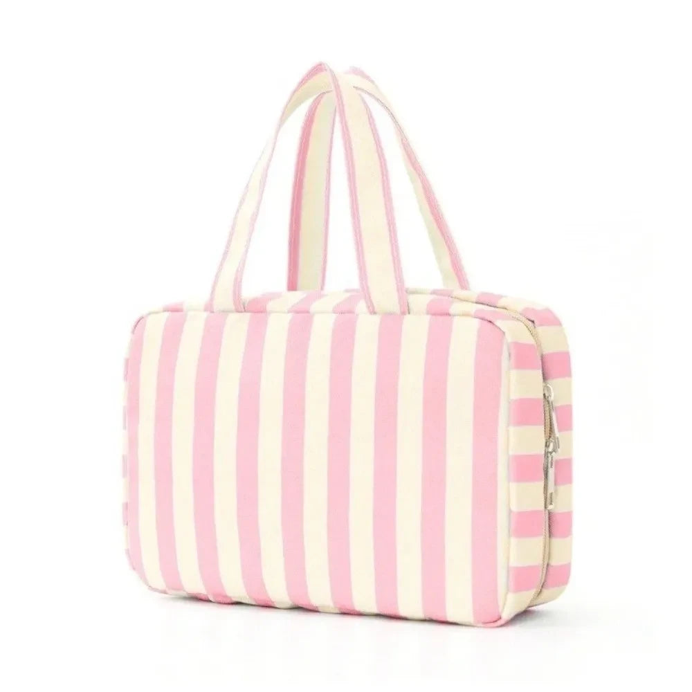 Striped Hanging Travel Toiletry Bag