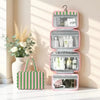 Striped Hanging Travel Toiletry Bag