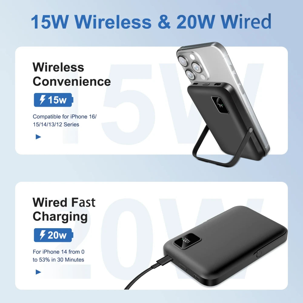 Magnetic Wireless Travel Power Bank